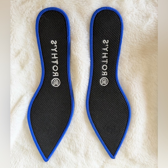 Rothy's The Point Knit Flats - Teal Neon Line Stripe - Retired - Rare - Size 10 - Picture 15 of 16